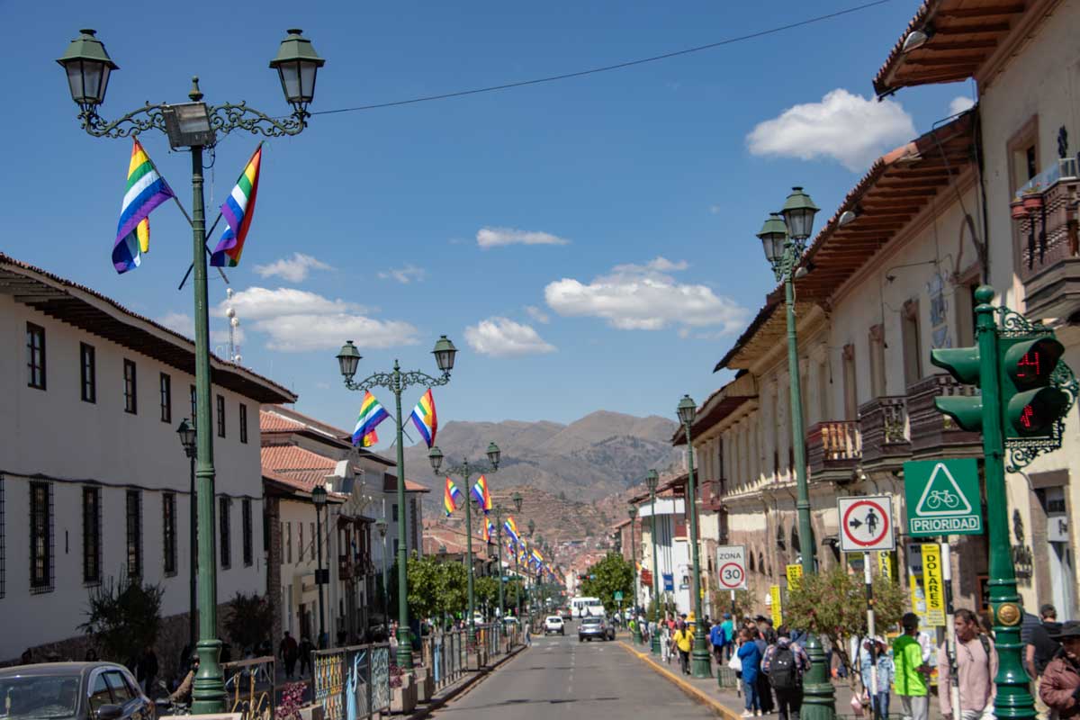 Cusco: Av. Sol, the principal street in the city