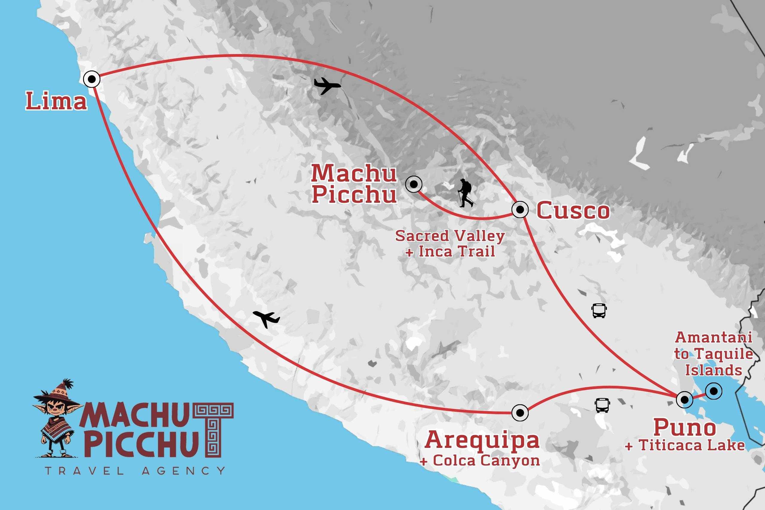 Inca Trail Peru Map
