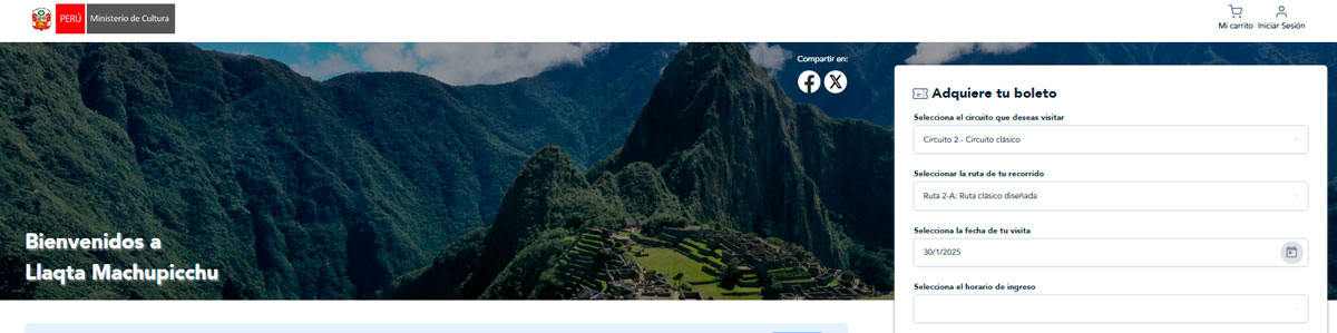 Machu Picchu circuits TuboletoCultura.pe