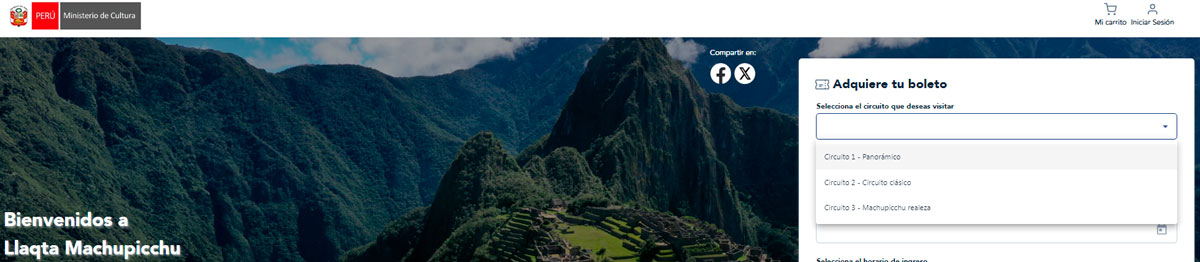 Tuboletocultura.pe Machu Picchu circuits