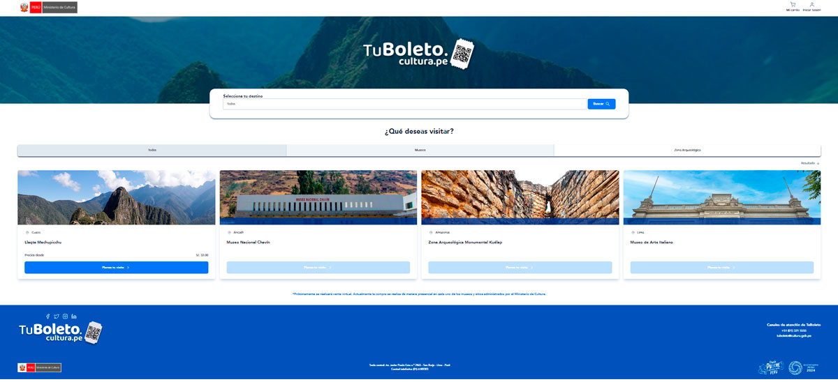 Tuboleto.Cultura.pe Travelers